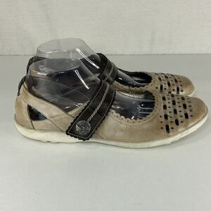 Remonte Shoes Womens EU 42 US 11.5 Mary Jane Tan Leather Hook & Loop Casual